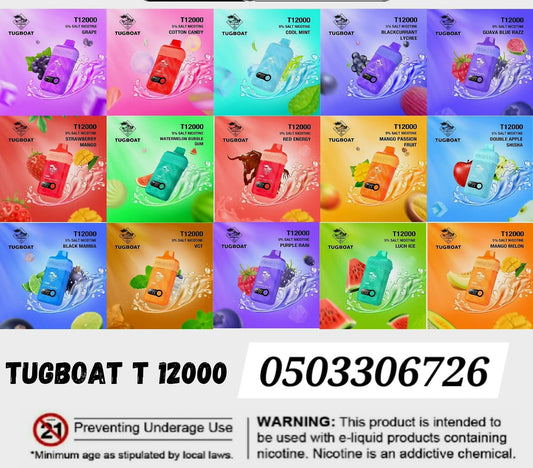 Can Tugboat T12000 Disposable Vape 5% Nicotine Handle Daily Use? In Dubai