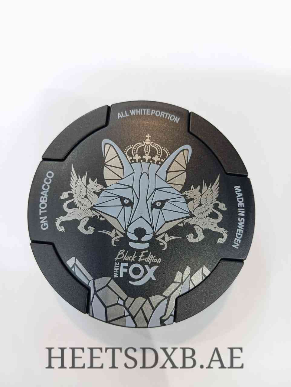 White fox nicotine pouches Black edition made in Sweden(10 in 1 rolls)