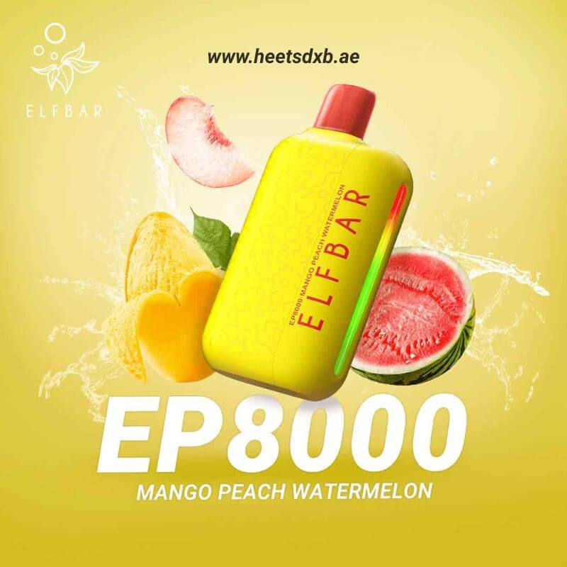 ELF BAR EP8000 Puffs 20MG & 50MG Nicotine Mango Peach Watermelon