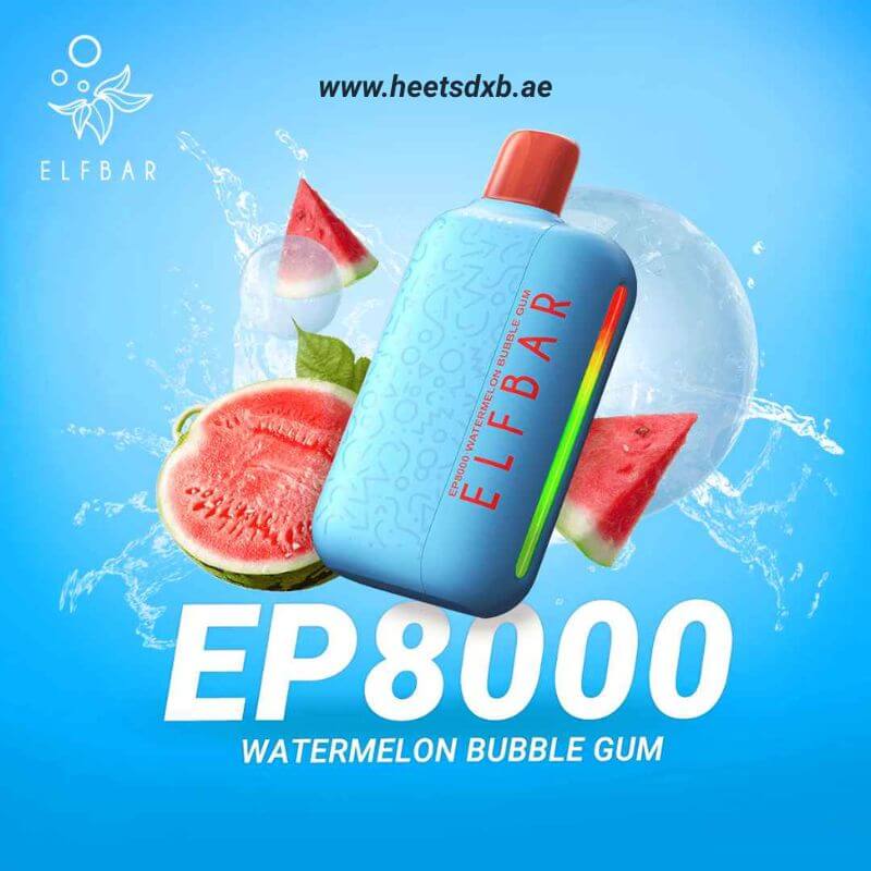 ELF BAR EP8000 Puffs 20MG & 50MG Nicotine Watermelon Bubble Gum