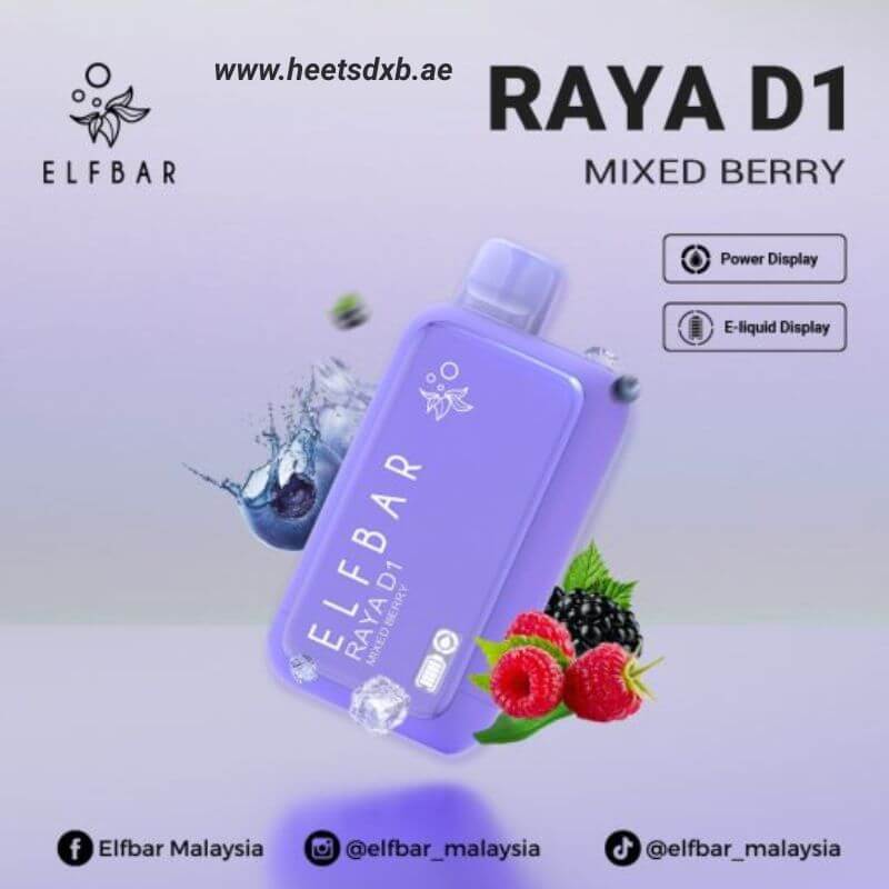 ELFBAR Raya D1 13000 Puffs 50mg Nicotine Mixed Berry