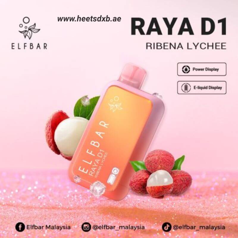 ELFBAR Raya D1 13000 Puffs 50mg Nicotine Ribena Lychee
