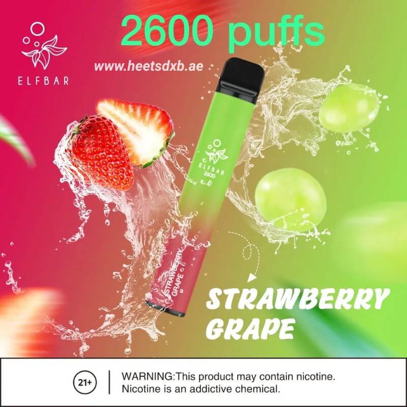 Elf Bar 2600 Puffs 2% nicotine Disposable Vape Strawberry Grape