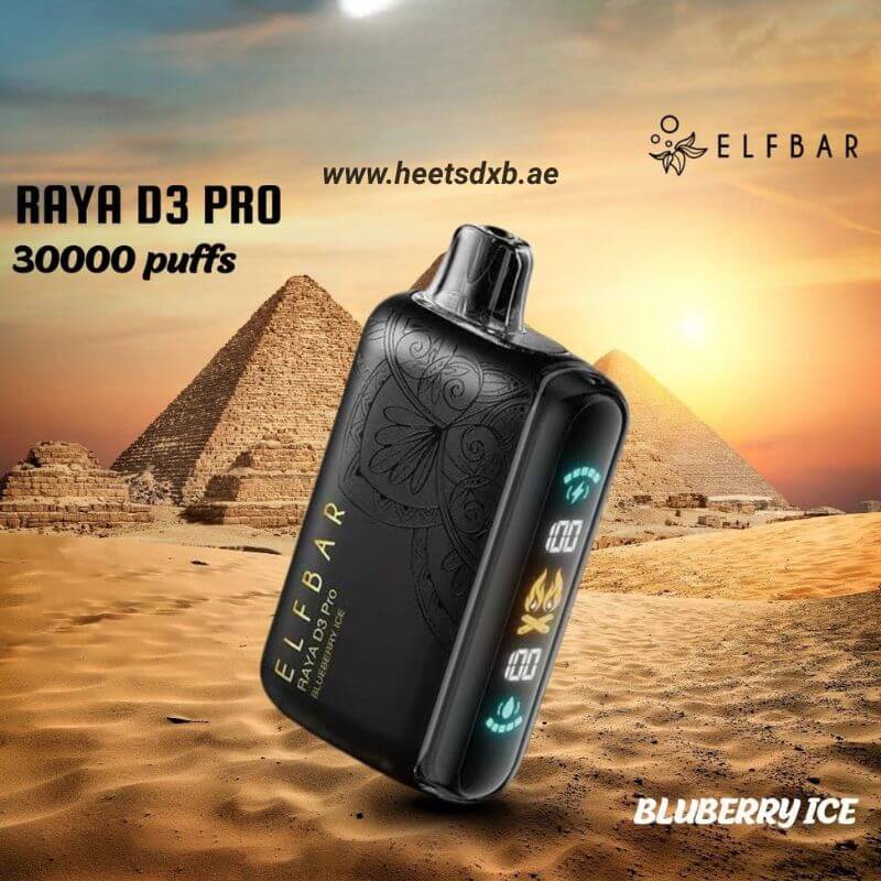 Elf Bar 30000 Puffs Raya D3 Pro Disposable Vape BLUEBERRY ICE.