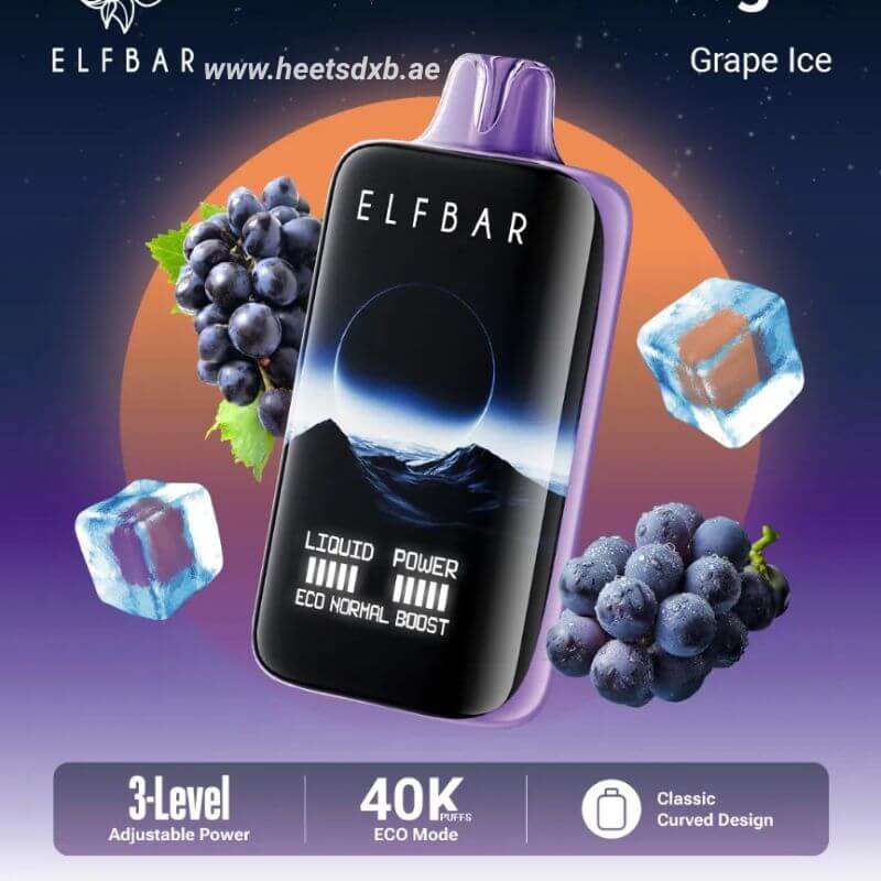 Elf bar moon night 40000 puffs 50mg nicotine Grape Ice