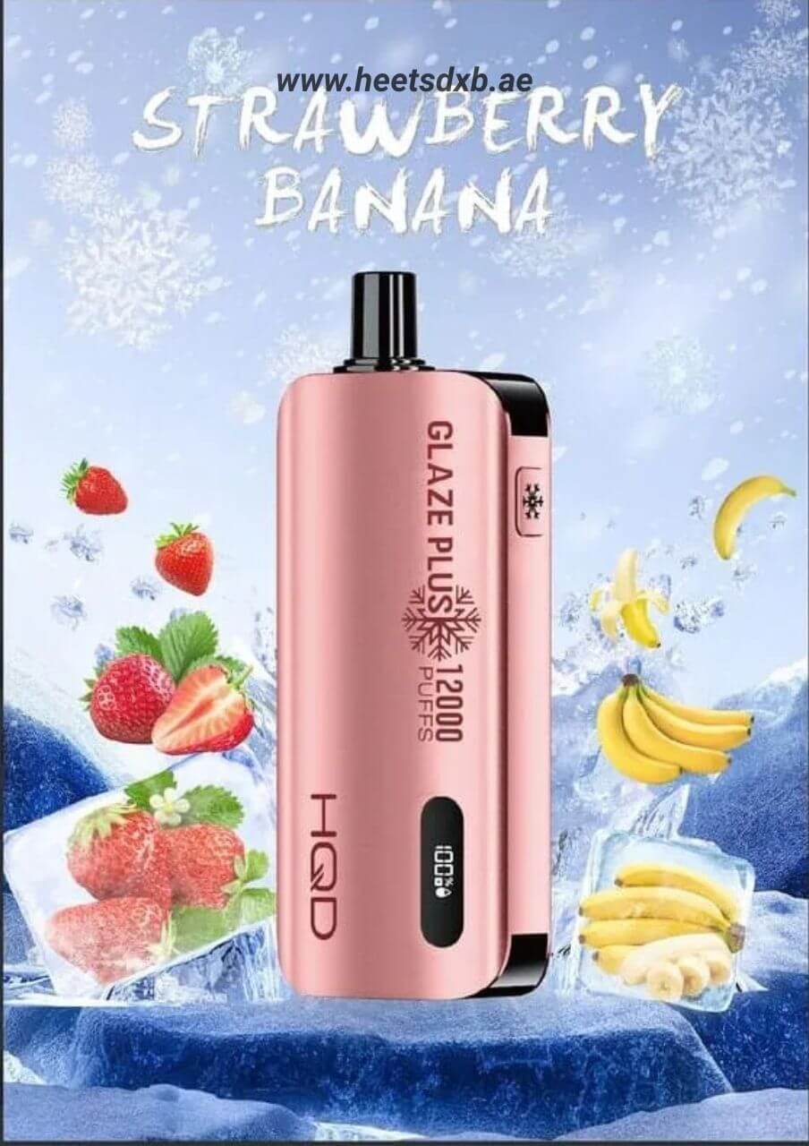 HQD Glaze Plus 12000 Puffs 50MG Nicotine Strawberry Banana
