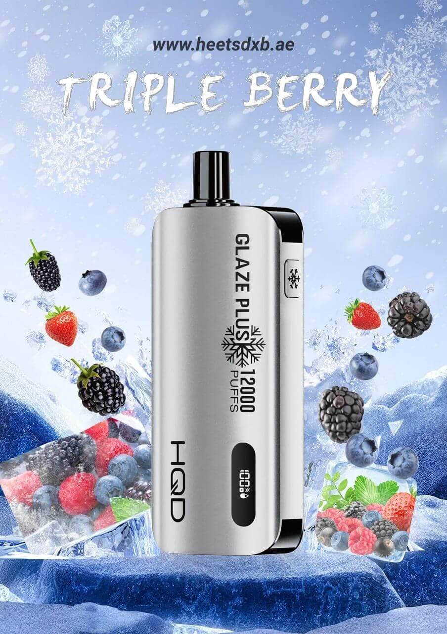HQD Glaze Plus 12000 Puffs 50MG Nicotine Triple Berry