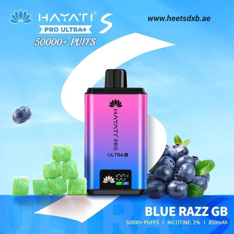 Hayati pro ultra+ S 50000 puffs 20MG nicotine Blue Razz GB