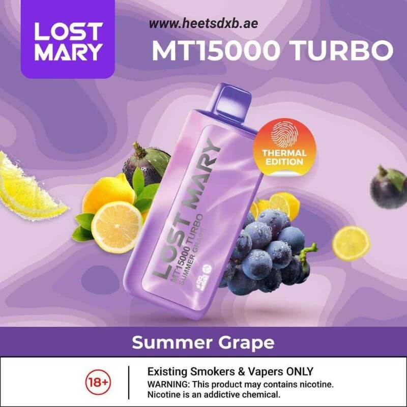 LOST MARY MT15000 TURBO 5% Disposable Vape Summer Grape