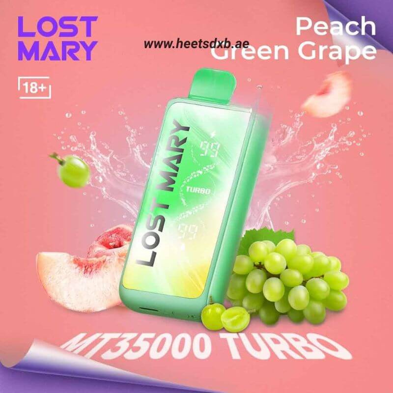 Lost Mary Turbo MT35000 Puffs 50mg Nicotine Peach Green Grape