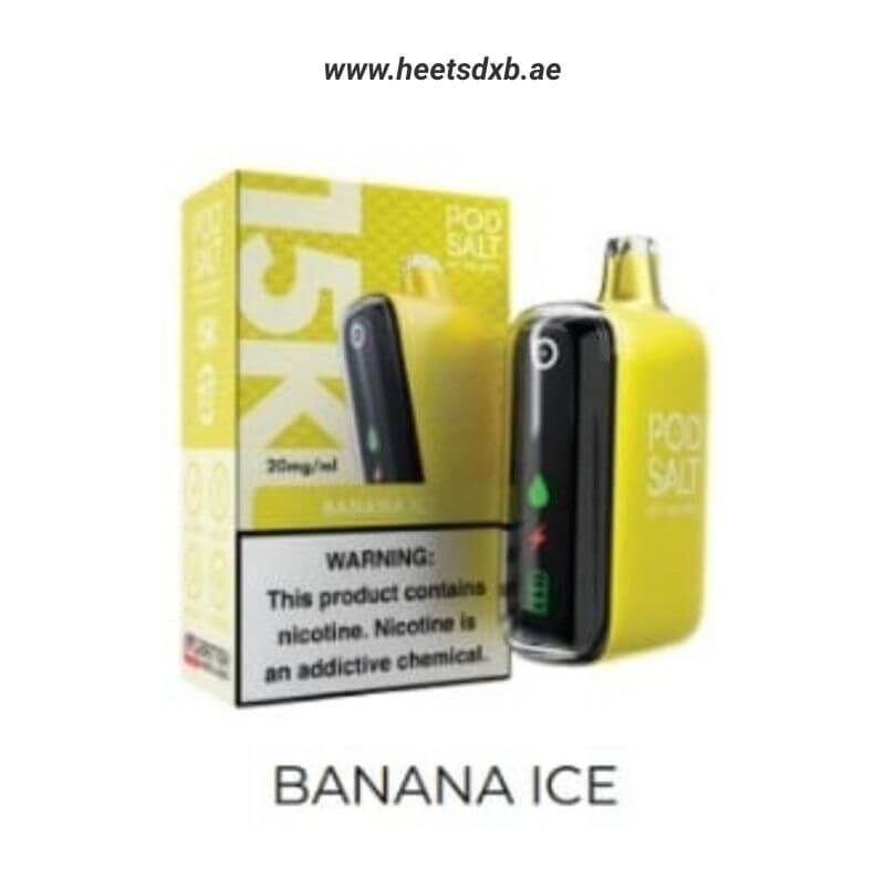 Podsalt 15000 Puffs 2% (20mg) Nicotine Disposable Banana Ice