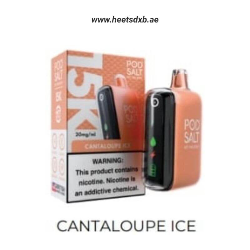 Podsalt 15000 Puffs 2% (20mg) Nicotine Disposable Cantaloupe Ice