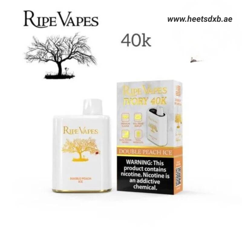 Ripe Vapes IVORY 40000 Puffs Disposable Vape Double Peach Ice