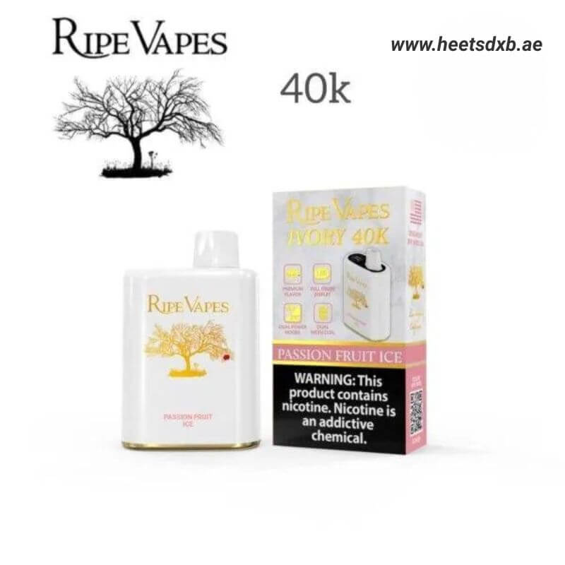 Ripe Vapes IVORY 40000 Puffs Disposable Vape Passion Fruit Ice