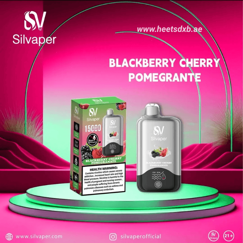 Silvaper 15000 Puffs 20mg nicotine Disposable Vape Blackberry Cherry Pomegranate