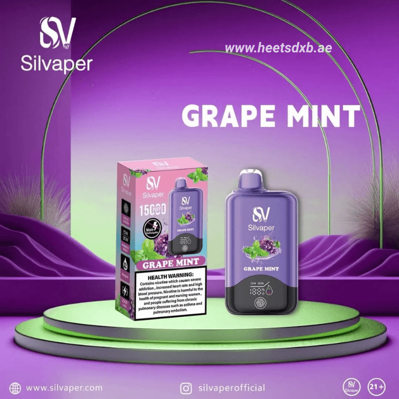 Silvaper 15000 Puffs 20mg nicotine Disposable Vape Grape Mint