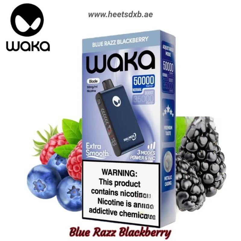 Waka Blade 50000 Puffs Disposable Vape Blue Razz Blackberry