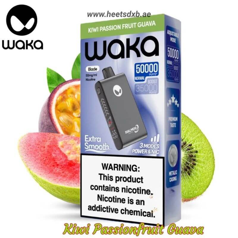 Waka Blade 50000 Puffs Disposable Vape Kiwi Passion Fruit Guava