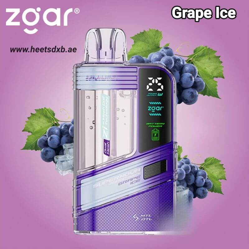 Zgar Supernova 30000 Puffs Disposable Vape 20mg Grape Ice
