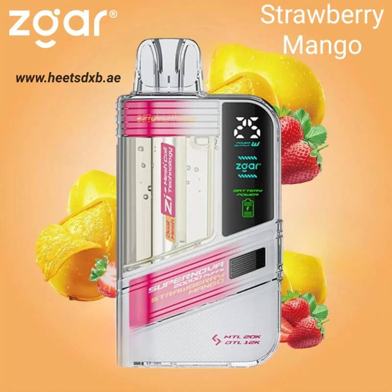 Zgar Supernova 30000 Puffs Disposable Vape 20mg Strawberry Mango