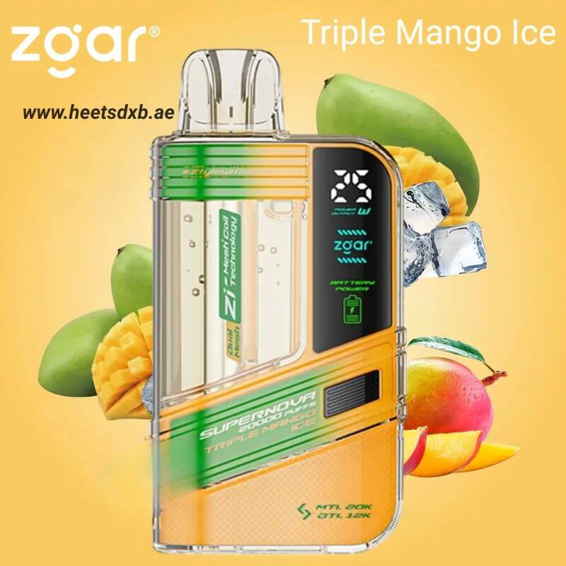 Zgar Supernova 30000 Puffs Disposable Vape 20mg Triple Mango Ice