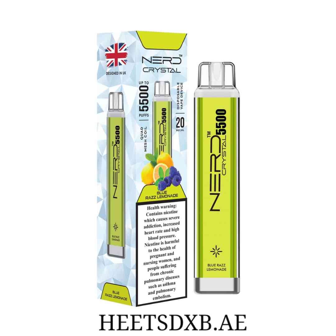 NERD CRYSTAL 5500 PUFFS BLUE RAZZ  LEMONADE