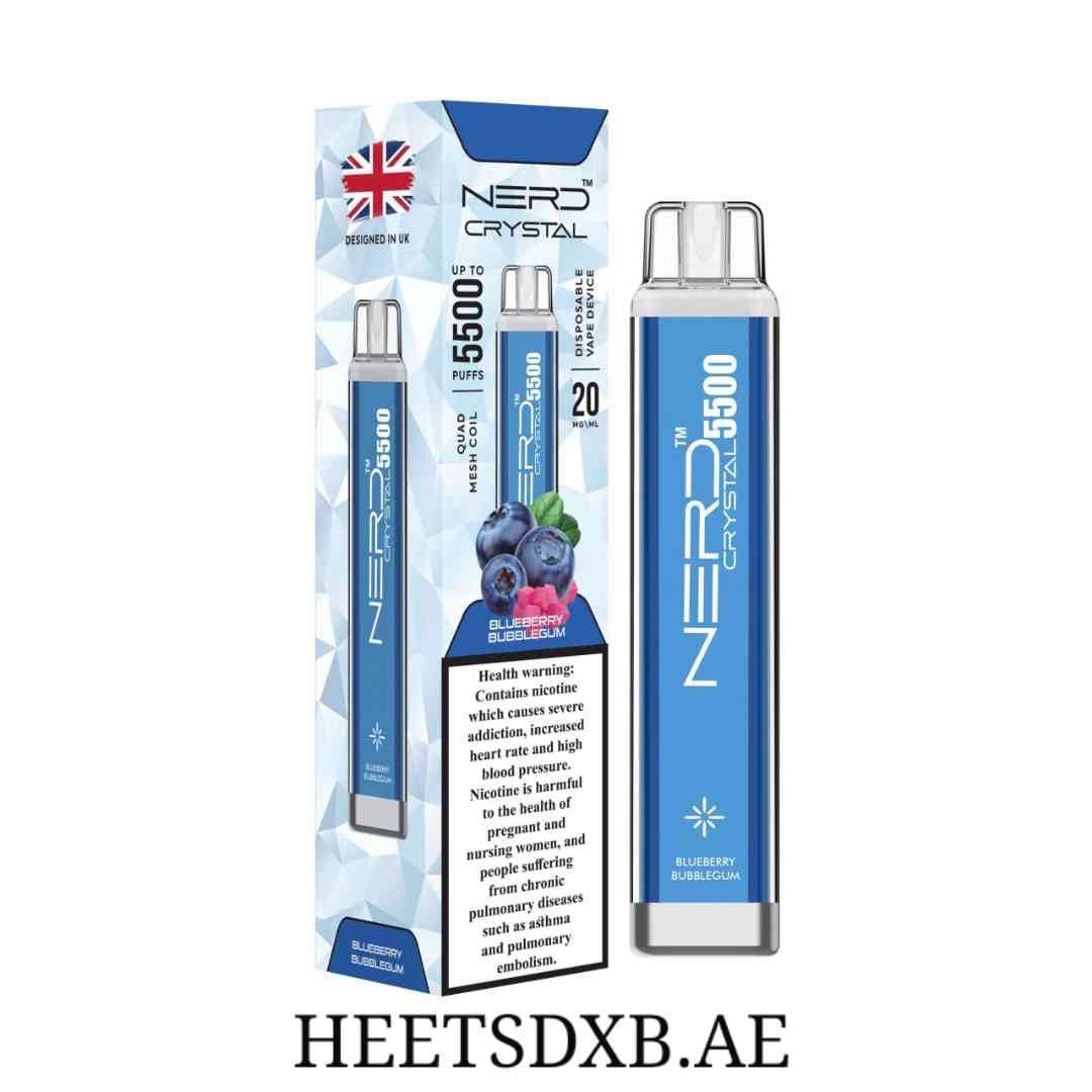 NERD CRYSTAL 5500 PUFFS BLUEBERRY BUBBLEGUM
