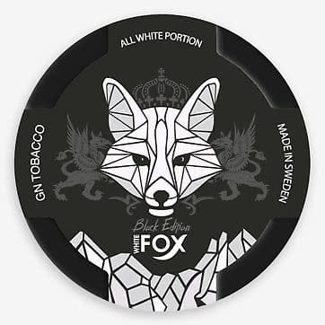 White fox nicotine pouches Black edition