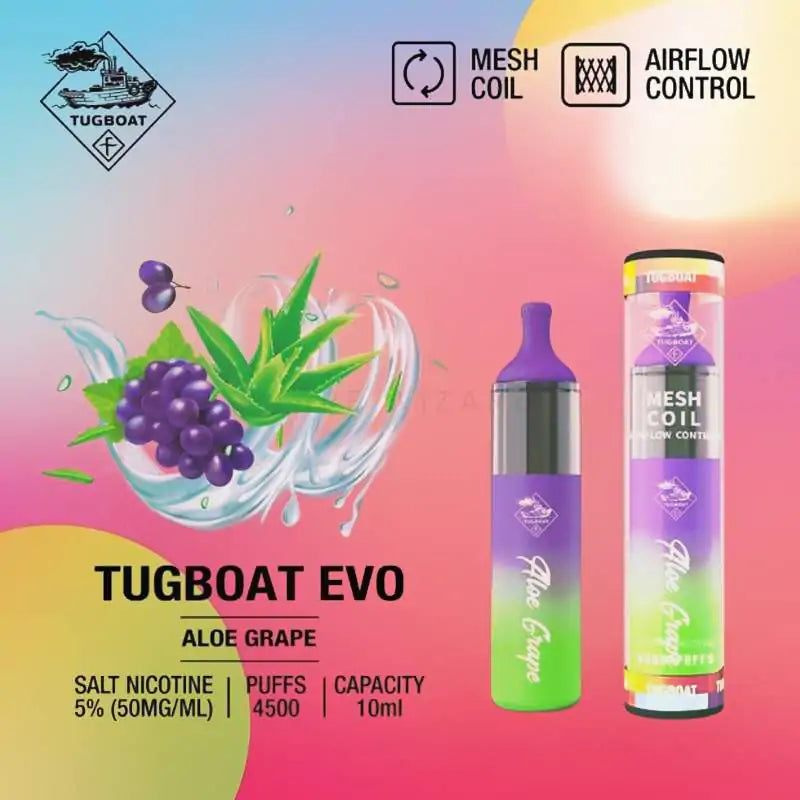 Tugboat Evo 4500 Puffs – Disposable Vape in Dubai