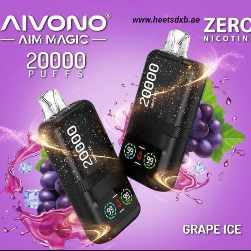 Aivomo Aim Magic Zero (0%) Nicotine 20000 Puffs Disposable Vape in Dubai GRAPE ICE

