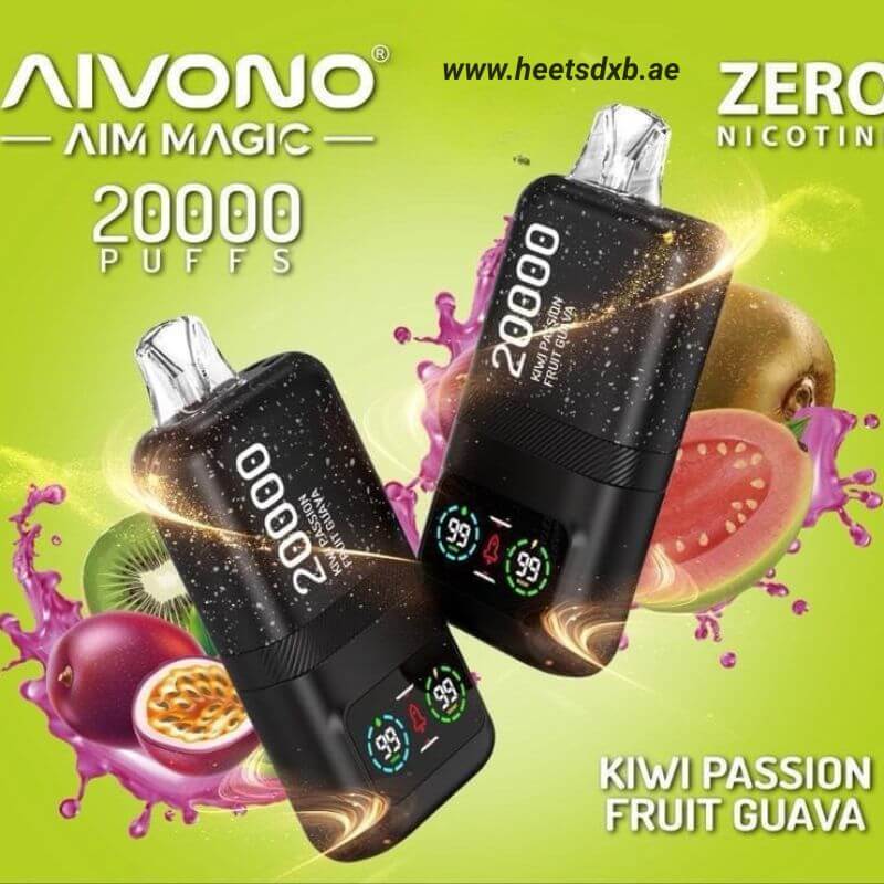 Aivomo Aim Magic Zero (0%) Nicotine 20000 Puffs Disposable Vape in Dubai KIWI PASSIONFRUIT GUAVA

