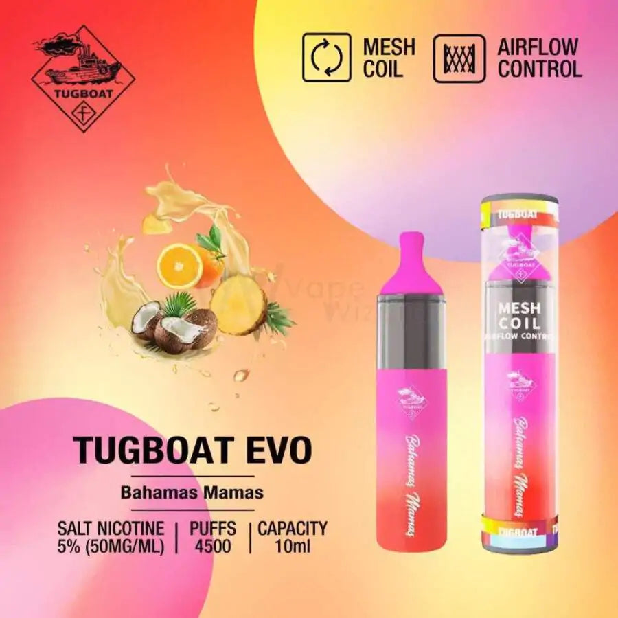 Tugboat Evo 4500 Puffs – Disposable Vape in Dubai