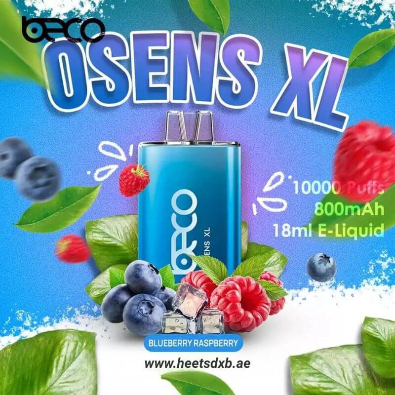 BECO Osens XL Disposable 10000 Puffs 50mg Blueberry Raspberry Ice