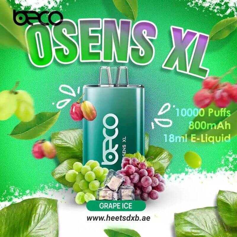 BECO Osens XL Disposable 10000 Puffs 50mg Grape Ice