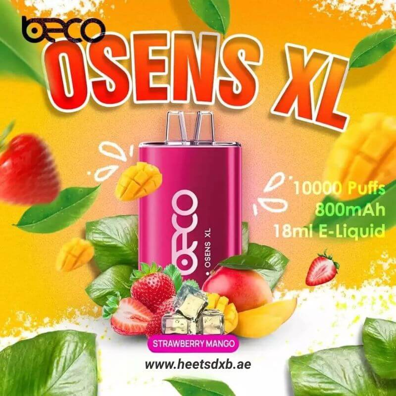 BECO Osens XL Disposable 10000 Puffs 50mg Strawberry Mango Ice