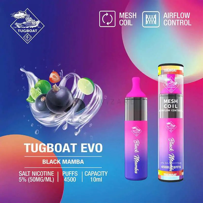 Tugboat Evo 4500 Puffs – Disposable Vape in Dubai