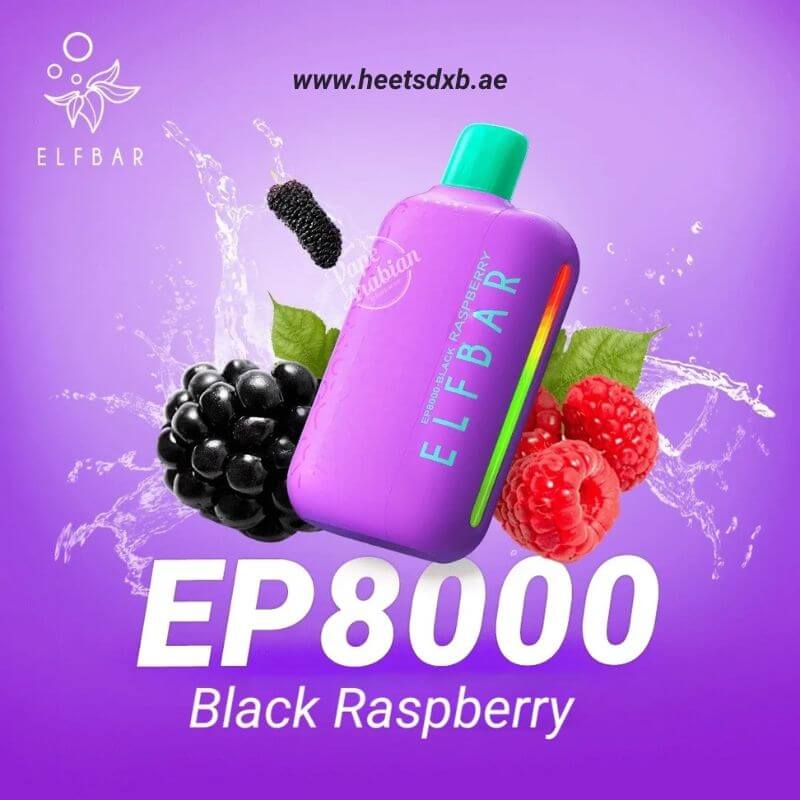 ELF BAR EP8000 Puffs 20MG & 50MG Nicotine Black Raspberry