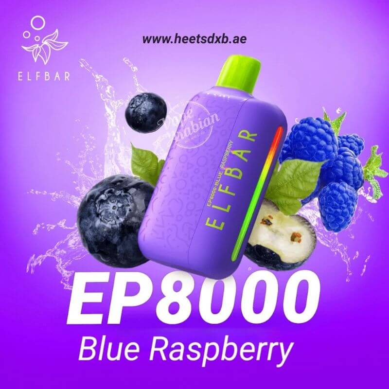 ELF BAR EP8000 Puffs 20MG & 50MG Nicotine Blue Raspberry
