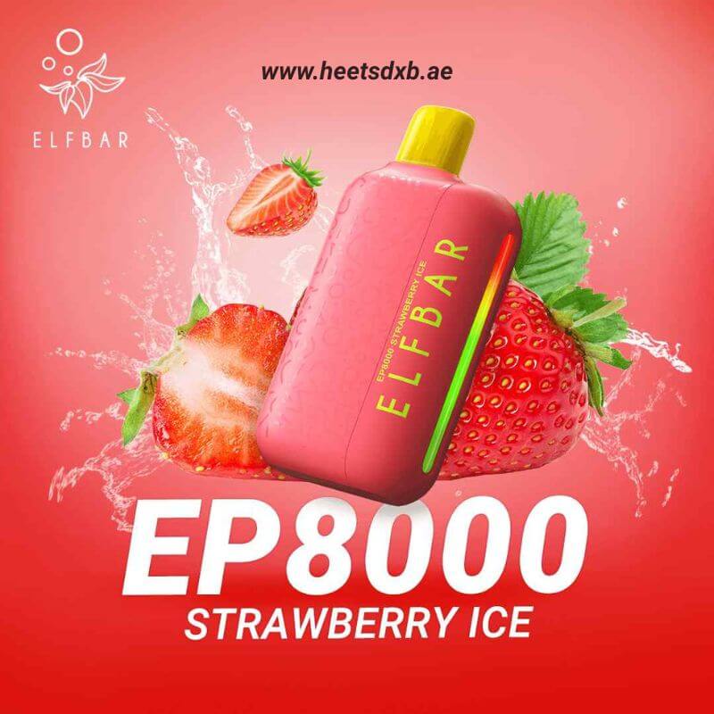 ELF BAR EP8000 Puffs 20MG & 50MG Nicotine Strawberry Ice
