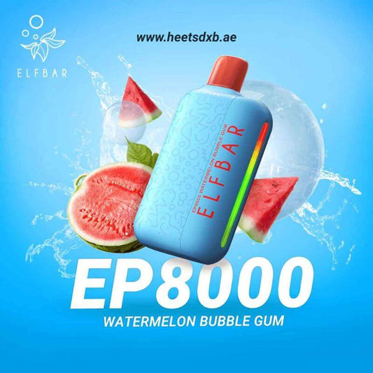 ELF BAR EP8000 Puffs 20MG & 50MG Nicotine Watermelon Bubble Gum