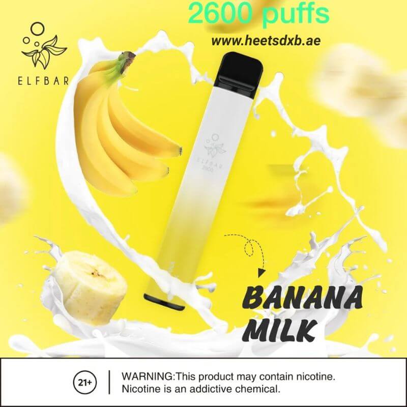 Elf Bar 2600 Puffs 2% nicotine Disposable Vape Banana Milk
