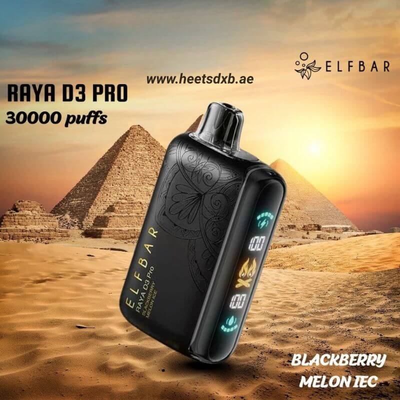 Elf Bar 30000 Puffs Raya D3 Pro Disposable Vape BLACKBERRY Melon ICE