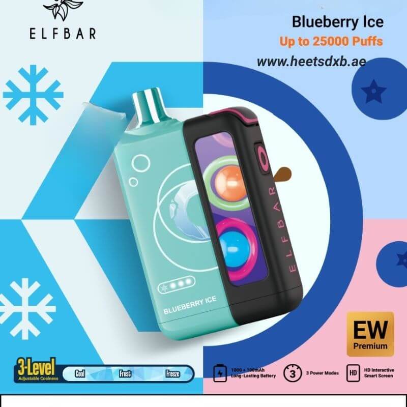 Elf Bar ew premium 25000 Puffs Disposable Vape in Dubai Blueberry Ice
