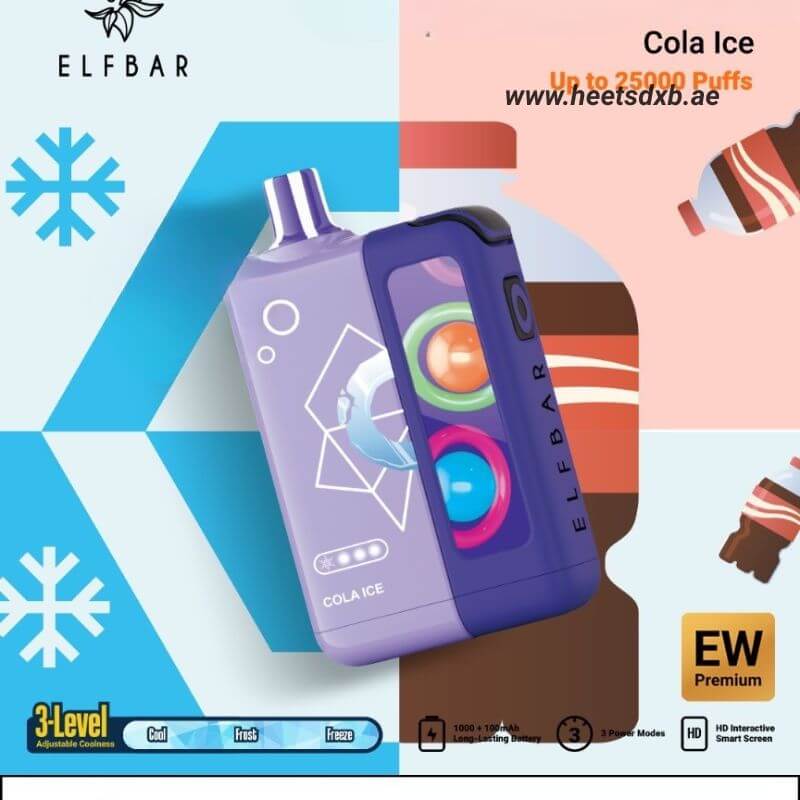 Elf Bar ew premium 25000 Puffs Disposable Vape in Dubai Cola Ice
