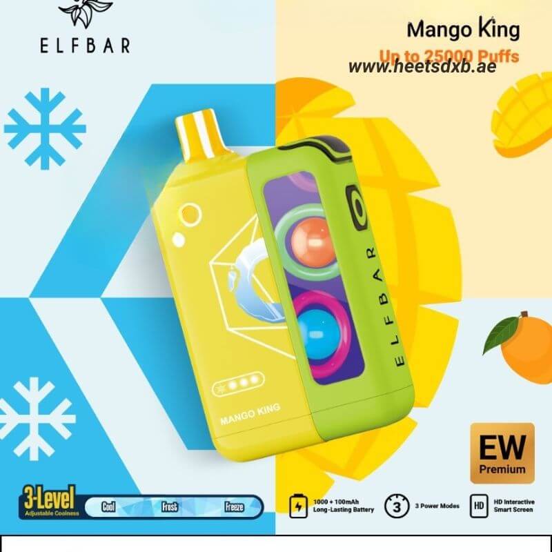 Elf Bar ew premium 25000 Puffs Disposable Vape in Dubai Mango King
