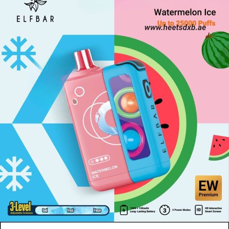 Elf Bar ew premium 25000 Puffs Disposable Vape in Dubai Watermelon Ice
