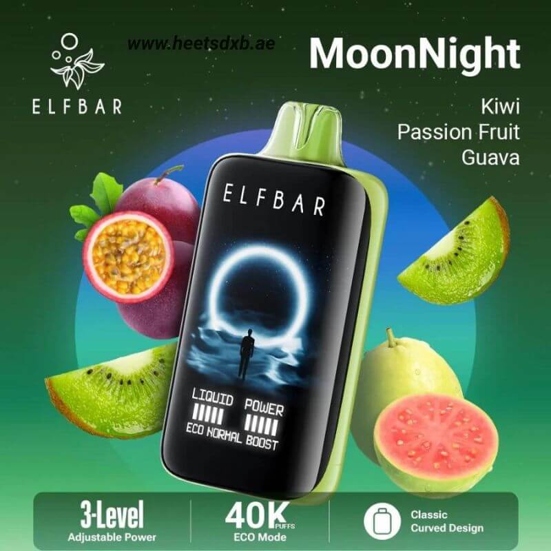 Elf bar moon night 40000 puffs 50mg nicotine Kiwi Passion Fruit Guava