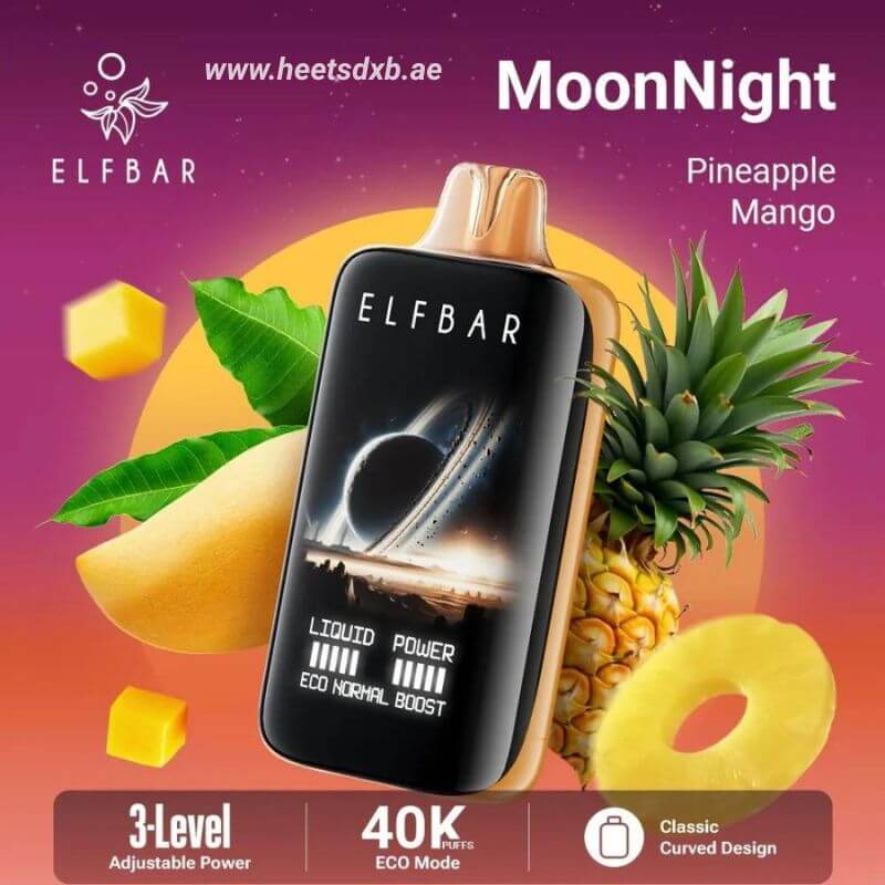 Elf bar moon night 40000 puffs 50mg nicotine Pineapple Mango