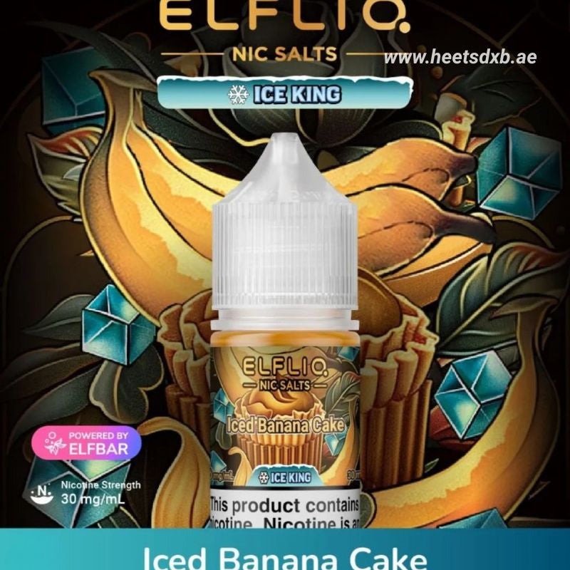 Elfliq Saltnic E-liquid 30MG in Dubai Iced Banana Cake
