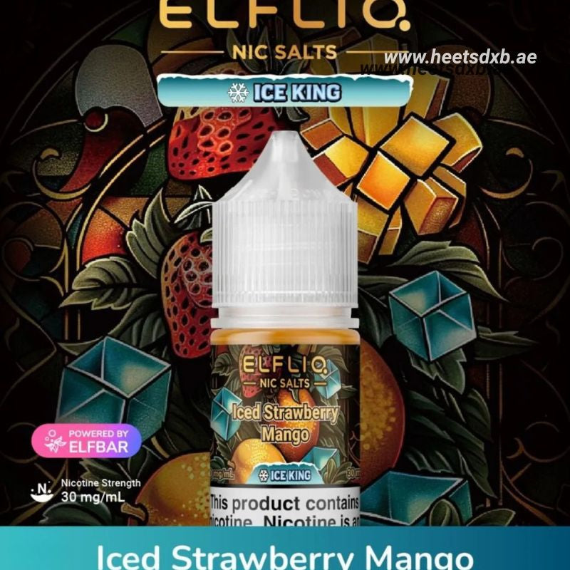 Elfliq Saltnic E-liquid 30MG in Dubai Iced Strawberry Mango
